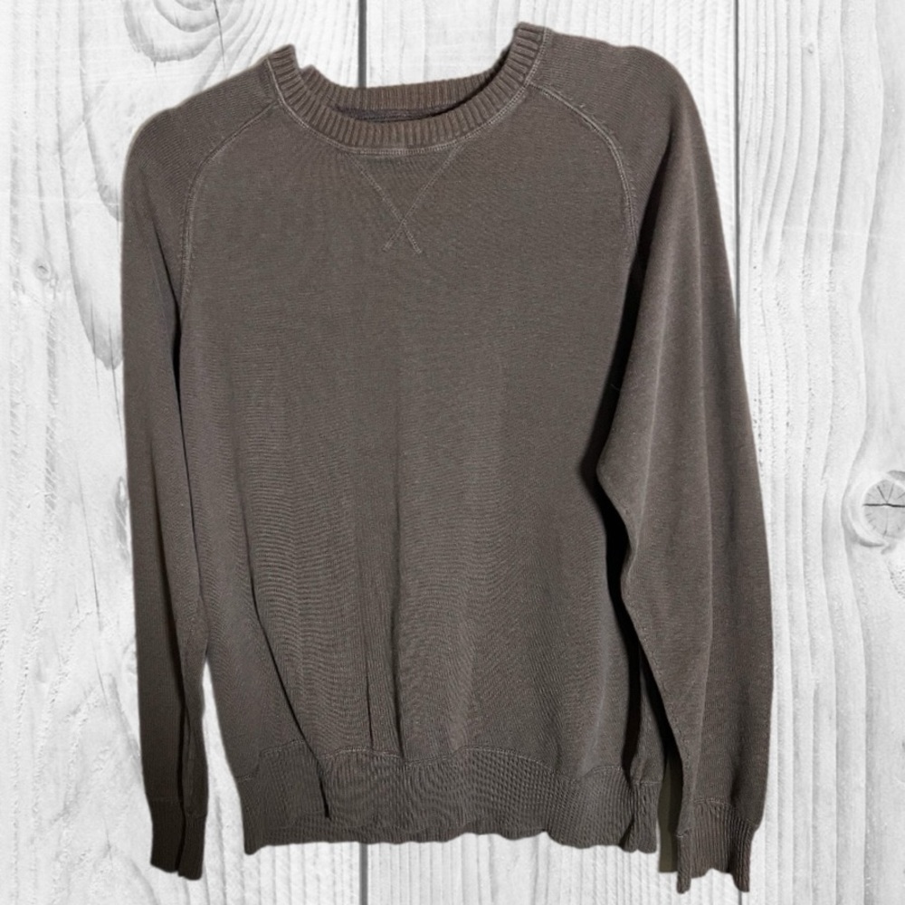 Aeropostale Men's Taupe Crewneck Chunky Skater Sweater size Large